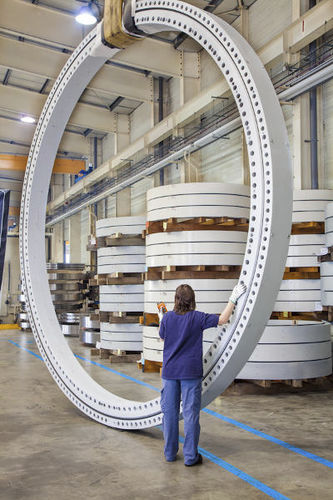 Поворотное кольцо без шариков с зубьями однорядное для ветряной турбины