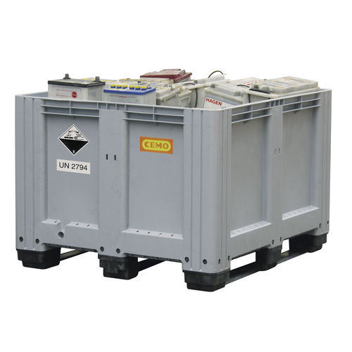 Полиэтиленовый поддонный ящик серии 8для хранения и транспортировки для использованных аккумуляторов