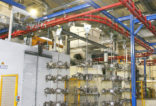 Конвейер силовой и свободный серии 3500 цепной двухрельсовый горизонтальный