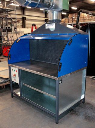 Вытяжной стол с задней панелью ATEX