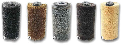 Очистка цилиндрической щеткой, абразивное напыление