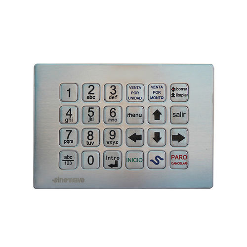 24-key keypad B734panel-mountinoxwaterproof