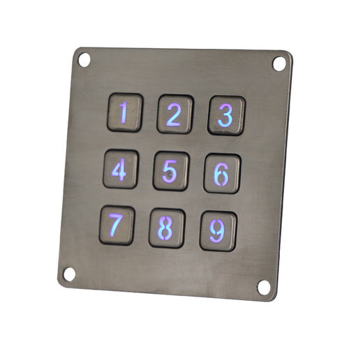 9-key keypad B861wall-mountedmetalwaterproof