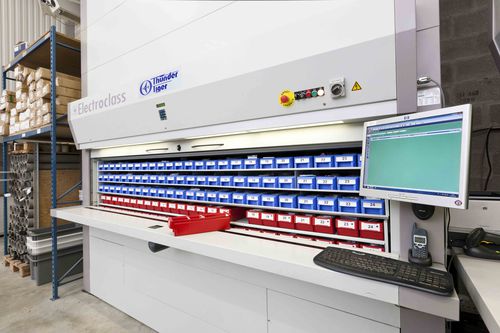 Вертикальная карусель TITANдля электронных компонентовдля тяжелых грузовдля склада