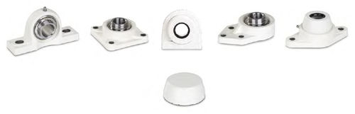 Самоустанавливающийся подшипниковый узел из термопластика, коррозионностойкийдля пищевой промышленности