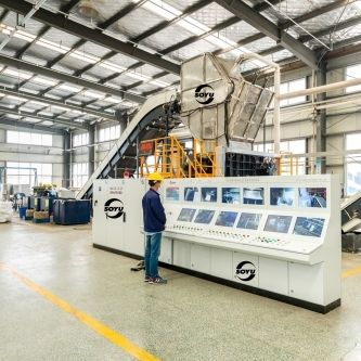 Установка для переработки пластика металлалюминийдля холодильников