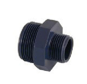 Ниппель из ПВХ серии 7208 с резьбойпрямойшестигранный