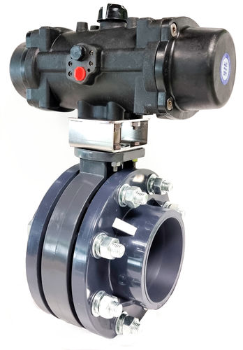 Поворотный затвор серии 2105пневматическийфланецEPDM
