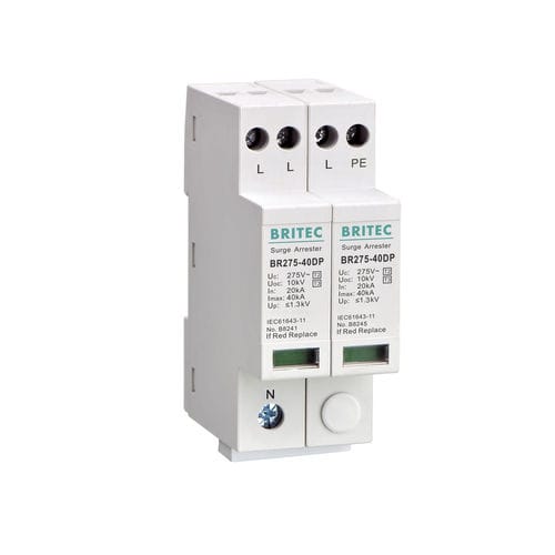 Ограничитель перенапряжений тип 2 BR-40DP 3+1тип 3дистанционная сигнализациядля электроустановок