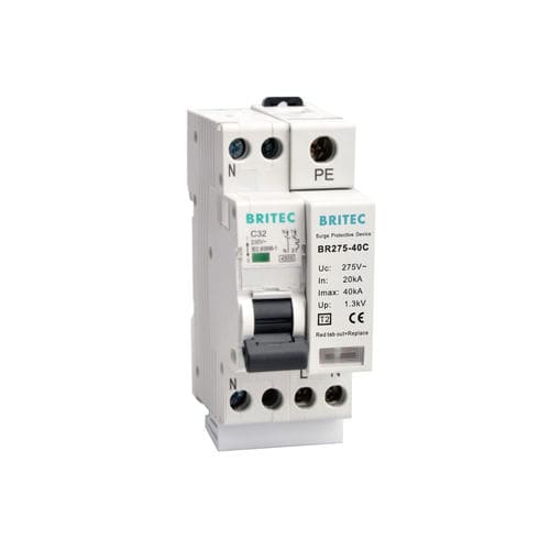 Разрядник для защиты от перенапряжений тип 2 BRCB-15/30/40дистанционная сигнализациядля электроустановокдля защиты от переходных токов