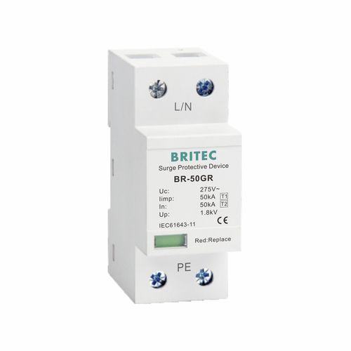 Разрядник для защиты от перенапряжений тип 1 БР-50ГР 1Пдля электроустановокэлектронного оборудованияоднополюсный