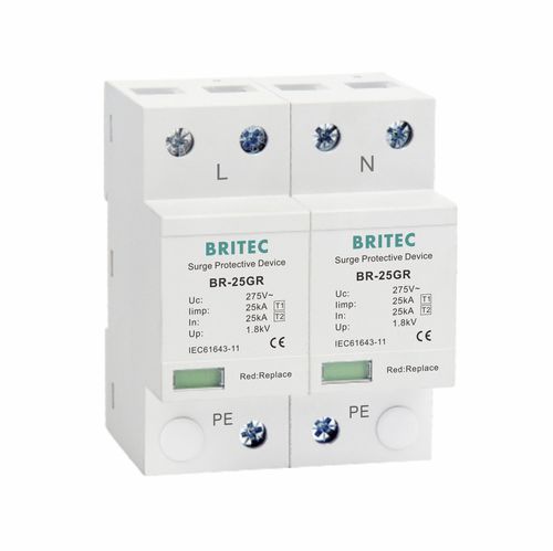 Устройство защиты от перенапряжения тип 1 БР-25ГР 2Пэлектронное оборудованиедля электроустановок2-полюсный