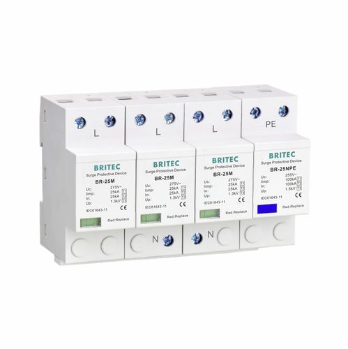 Type 2 surge arrester BR-25M 3+1type 1type 3for power supplies