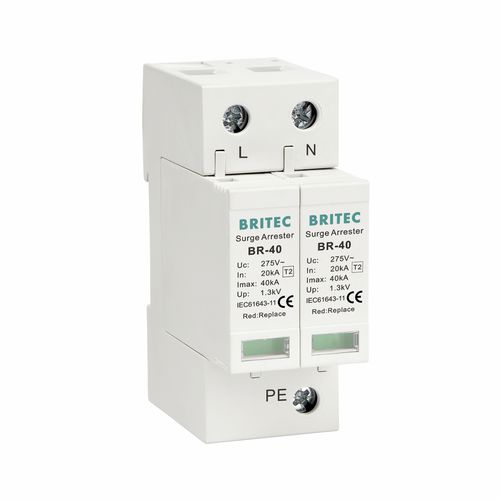 Разрядник для защиты от перенапряжений, тип 2 BR-40 2Удаленная сигнализация для электроустановок для защиты от переходных токов