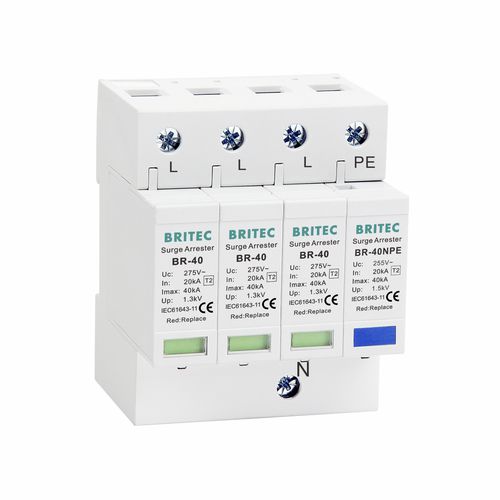 Ограничитель перенапряжения тип 2 BR-40 3+1дистанционная сигнализациядля электроустановокдля защиты от переходных токов