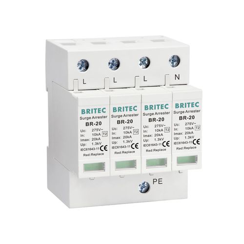 Устройство защиты от перенапряжений тип 2 BR-20 4Pкласс IIдля источников питанияантипомпажный