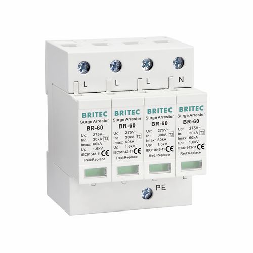 Устройство защиты от перенапряжений 4-полюсное BR-60 4Pтип 2класс IIдля источников питания