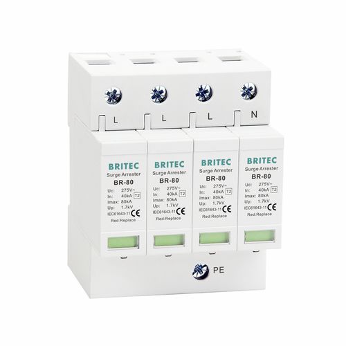 Устройство защиты от перенапряжения тип 2 BR-80 4Pкласс IIдля источников питанияантискачковый