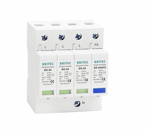 Ограничитель перенапряжения тип 2 BR-80 3+1дистанционная сигнализациядля электроустановокдля защиты от переходных токов