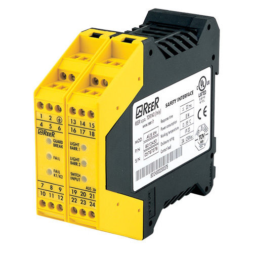 Реле безопасности AU SXM2 NODIN на рельсе с шумоподавлением