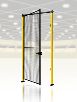 Распашная дверь серии D10, D11металлическая защитная сетка