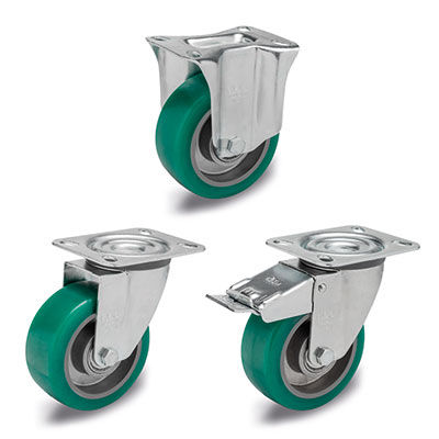 Колесо с цельной шиной RE.F2-Nполиуретанлегкое исполнение