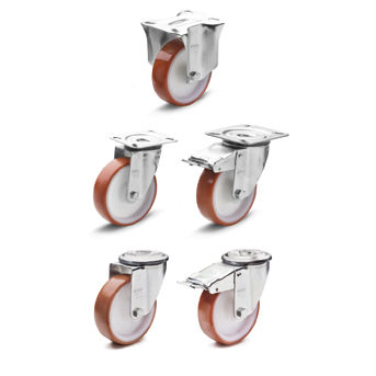 Поворотный ролик RE.FF-NОпорная плитаСталь с полиуретановым покрытием