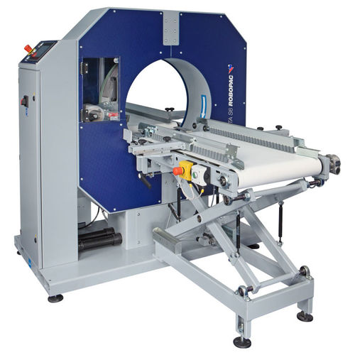 Горизонтальная машина для упаковки в стретч-пленку COMPACTA SPG с автоматической стретч-пленкойс моторизованным роликовым конвейером
