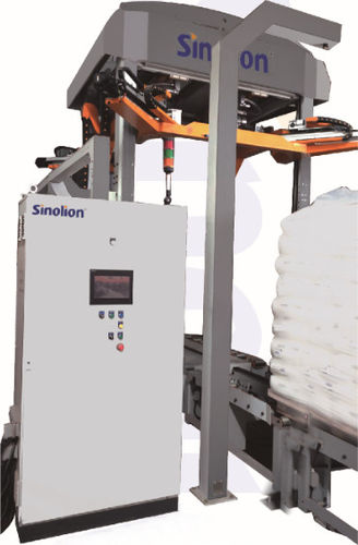 Полностью автоматическая вертикальная упаковочная машина для картонных коробок на поддонах