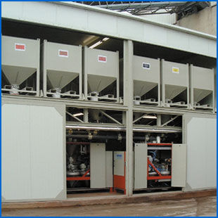 Блок смешивания и дозирования гранулята для электронной промышленностипневматический