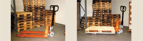 Тележка для поддонов, с ручным управлением