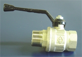 Клапан, латунь, шар 1 фут, внутренняя/наружная резьба, ручка на 1/4 оборота