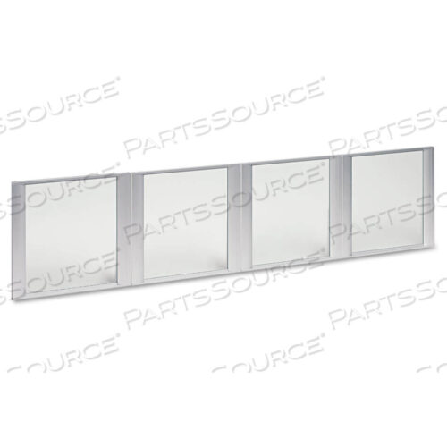 OEM#: ALEVA301730GLASS DOOR SET WITH SILVER FRAME FOR 72 WIDE HUTCH, 17W X 16H, CLEAR, 4 DOORS/SET by Alera