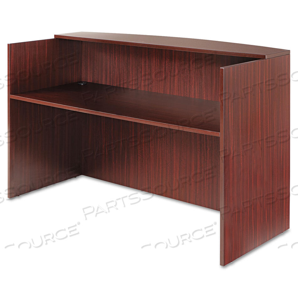 OEM#: ALEVA327236MYALERA VALENCIA SERIES RECEPTION DESK WITH TRANSACTION COUNTER, 71 X 35.5 X 29.5 TO 42.5, MAHOGANY by Alera