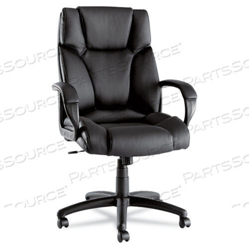 OEM#: ALEFZ41LS10BALERA FRAZE SERIES EXECUTIVE HIGH-BACK SWIVEL/TILT BONDED LEATHER CHAIR, SUPPORTS 275 LB, 17.71 TO 21.65 SEAT HEIGHT, BLACK by Alera