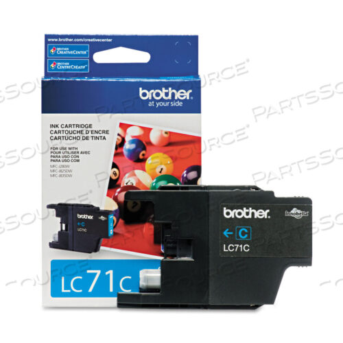 OEM#: LC71CLC71C INNOBELLA INK, 300 PAGE-YIELD, CYAN by Brother