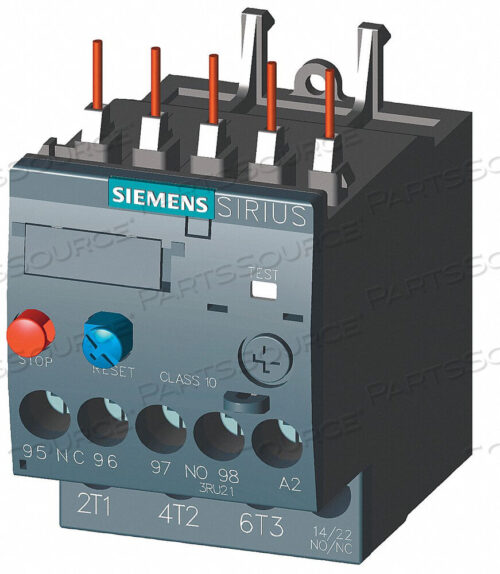 OEM#: 3RU21161GB0OVERLOAD RELAY 4.50 TO 6.30A 3P CLASS 10 by Siemens