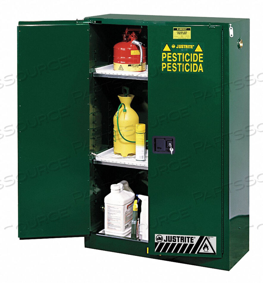 OEM#: 894524PESTICIDE CABINET SELF CLOSE DOUBLE DOOR 45 GALLON by Justrite