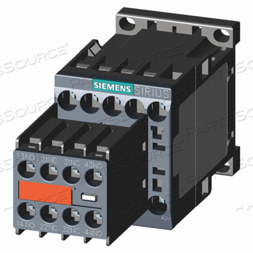 OEM#: 3RT20161BB443MA0IEC MAGNETIC CNTACTR 24VDC 9A 2NC/2NO 3P by Siemens