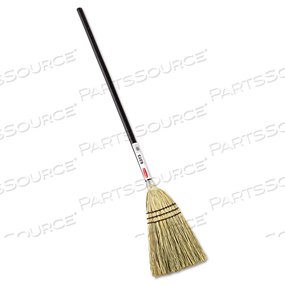 OEM#: FG637300BRNCORN-FILL BROOM, CORN FIBER BRISTLES, 38 OVERALL LENGTH, BROWN by Rubbermaid Medical Division