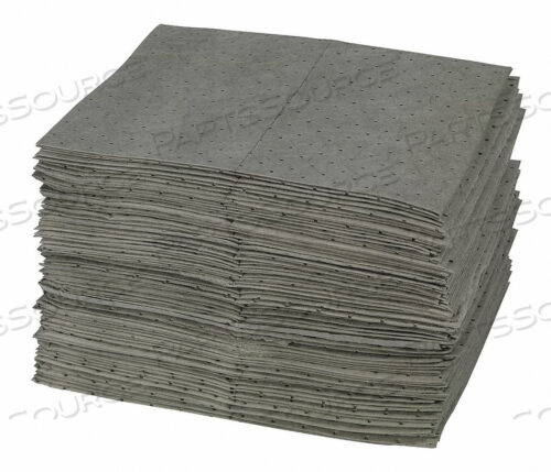 OEM#: BPU100ABSORBENT PAD UNIVERSAL GRAY PK100 by Brady Americas