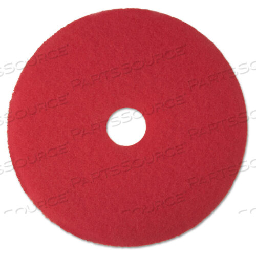 OEM#: 5100LOW-SPEED BUFFER FLOOR PADS 5100, 14 DIAMETER, RED, 5/CARTON by 3M Consumer