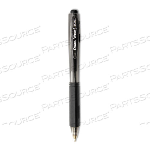 OEM#: BK440ASW-USWOW! BALLPOINT PEN VALUE PACK, RETRACTABLE, MEDIUM 1 MM, BLACK INK, BLACK BARREL, 36/PACK by Pentel of America