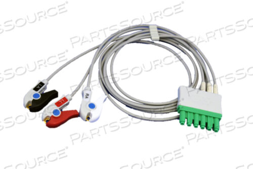 Replaces Draeger Inc. MP03402ECG CABLE, 2.6 MM, 3 FT CABLE, TPU JACKET, GRAY, 3 LEADS, MEETS FDA, CE, ISO, ROHS