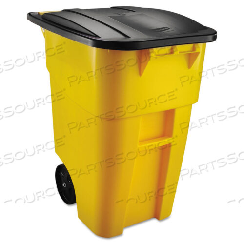 OEM#: FG9W2700YELSQUARE BRUTE ROLLOUT CONTAINER, 50 GAL, MOLDED PLASTIC, YELLOW by Rubbermaid Medical Division