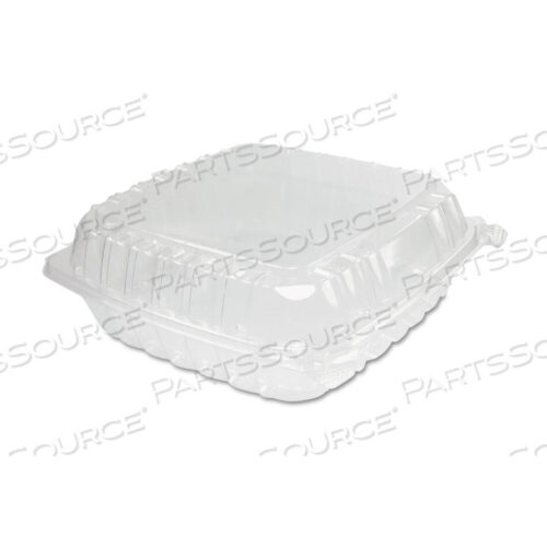OEM#: C95PST1CLEARSEAL HINGED-LID PLASTIC CONTAINERS, 9.3 X 8.8 X 3, CLEAR, PLASTIC, 100/BAG, 2 BAGS/CARTON by Dart Container Corporation