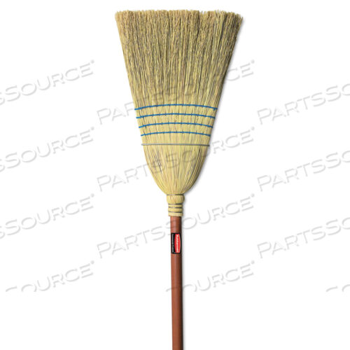 OEM#: FG638300BLUECORN-FILL BROOM, CORN FIBER BRISTLES, 38 OVERALL LENGTH, BLUE by Rubbermaid Medical Division