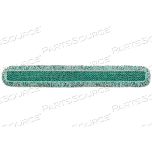 OEM#: FGQ46000GR00HYGEN DUST MOP HEADS WITH FRINGE, GREEN, 60 IN., MICROFIBER, CUT-END by Rubbermaid Medical Division