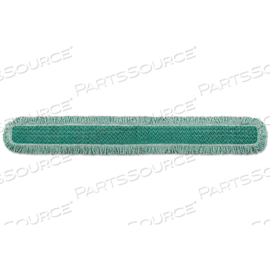 OEM#: FGQ46000GR00HYGEN DUST MOP HEADS WITH FRINGE, GREEN, 60 IN., MICROFIBER, CUT-END by Rubbermaid Medical Division