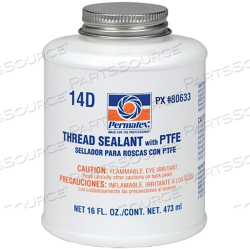 OEM#: 80633THREAD SEALANT WITH PTFE, 16 OZ, CAN, WHITE by Permatex